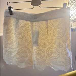 Zara White Lace Shorts